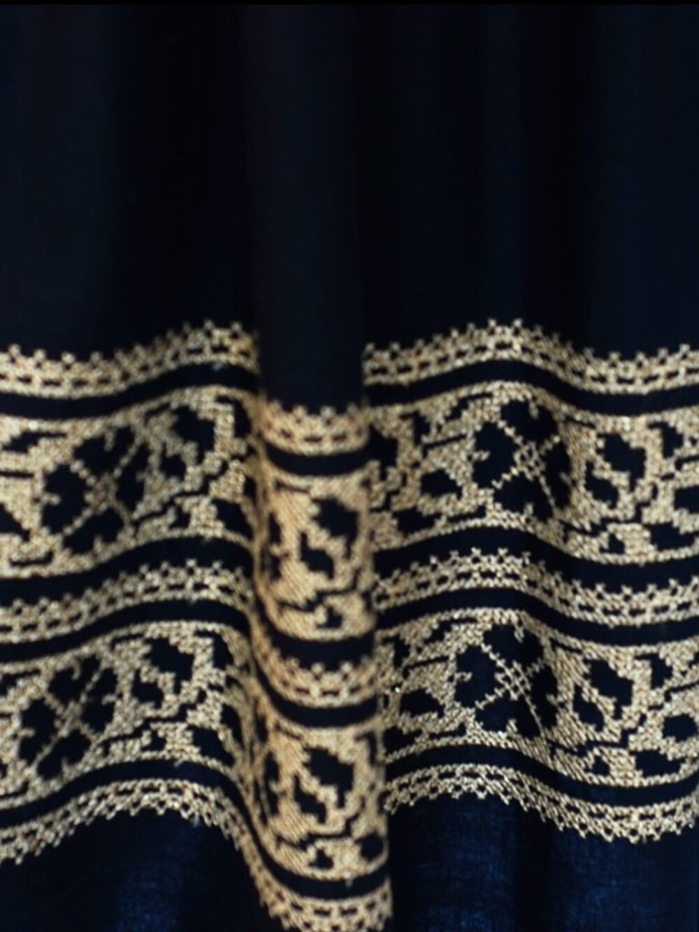 Saint Laurent Rive Gauche Cotton Skirt With Metallic Embroidery - France - Picture 3 of 8